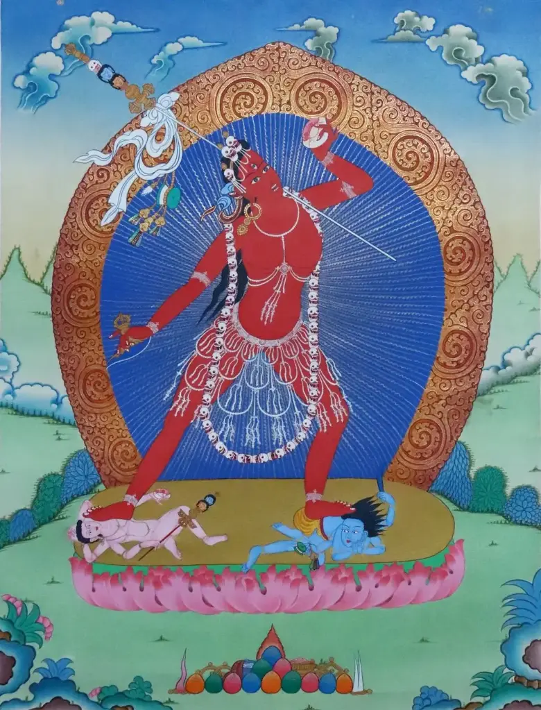 Vajrayogini Thangka (Naro Khachoma, the Sky-Goer)