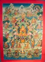 Shakyamuni Buddha Thangka – 18 Arhats Assembly – Guardians of the Dharma