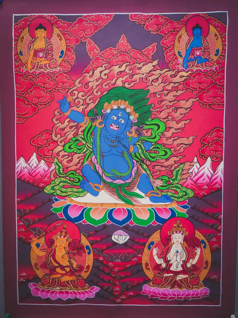 Vajrapani Thangka – Red Marthang Style