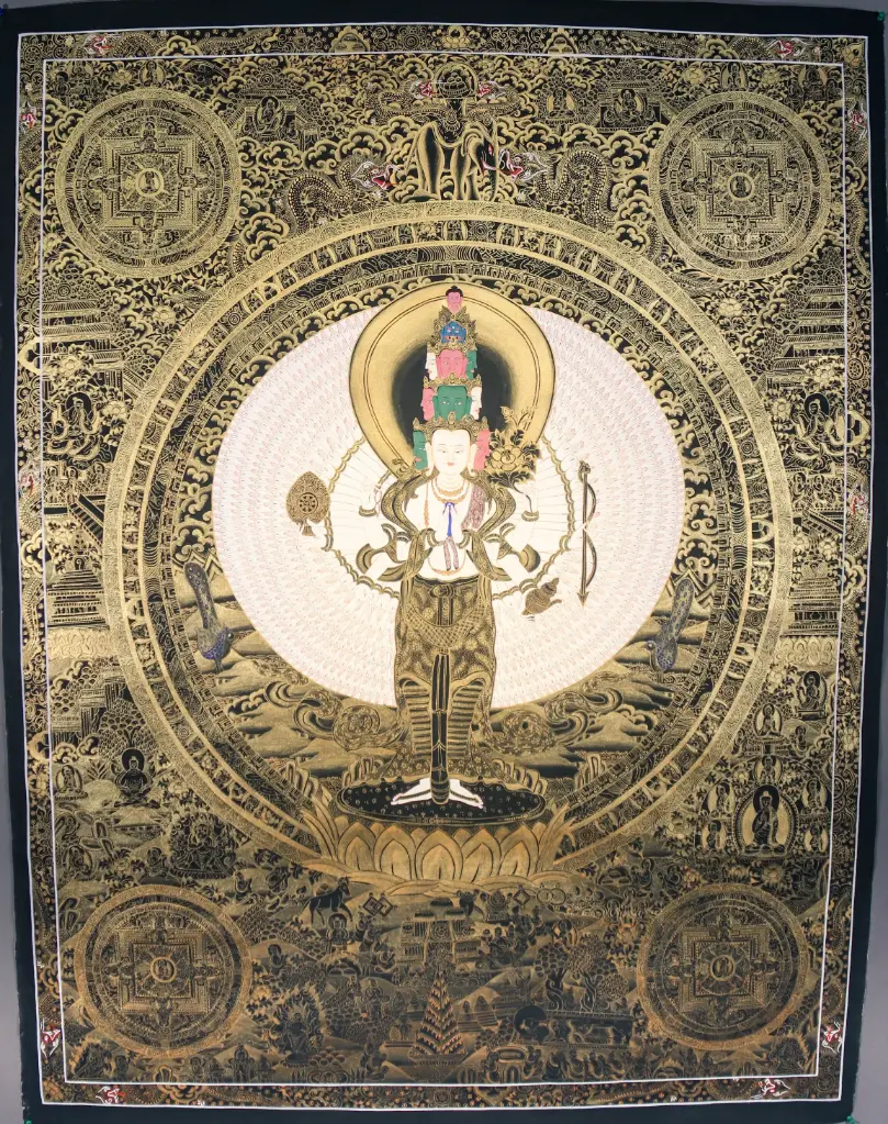 1000-Armed Avalokiteshvara Palace Mandala – Nagthang Gold Masterpiece