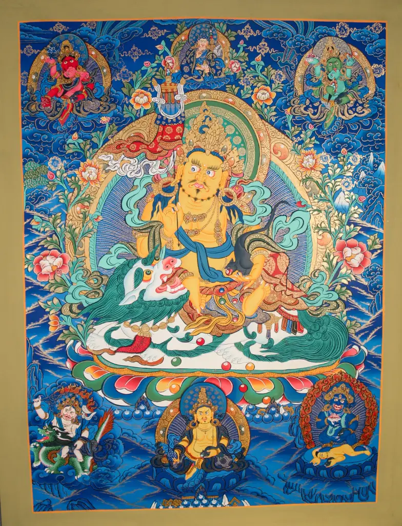 Vaisravana Thangka – Celestial Wealth Assembly 