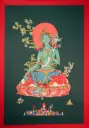 Green Tara Thangka – Emerald Radiance – Karma Gadri Style
