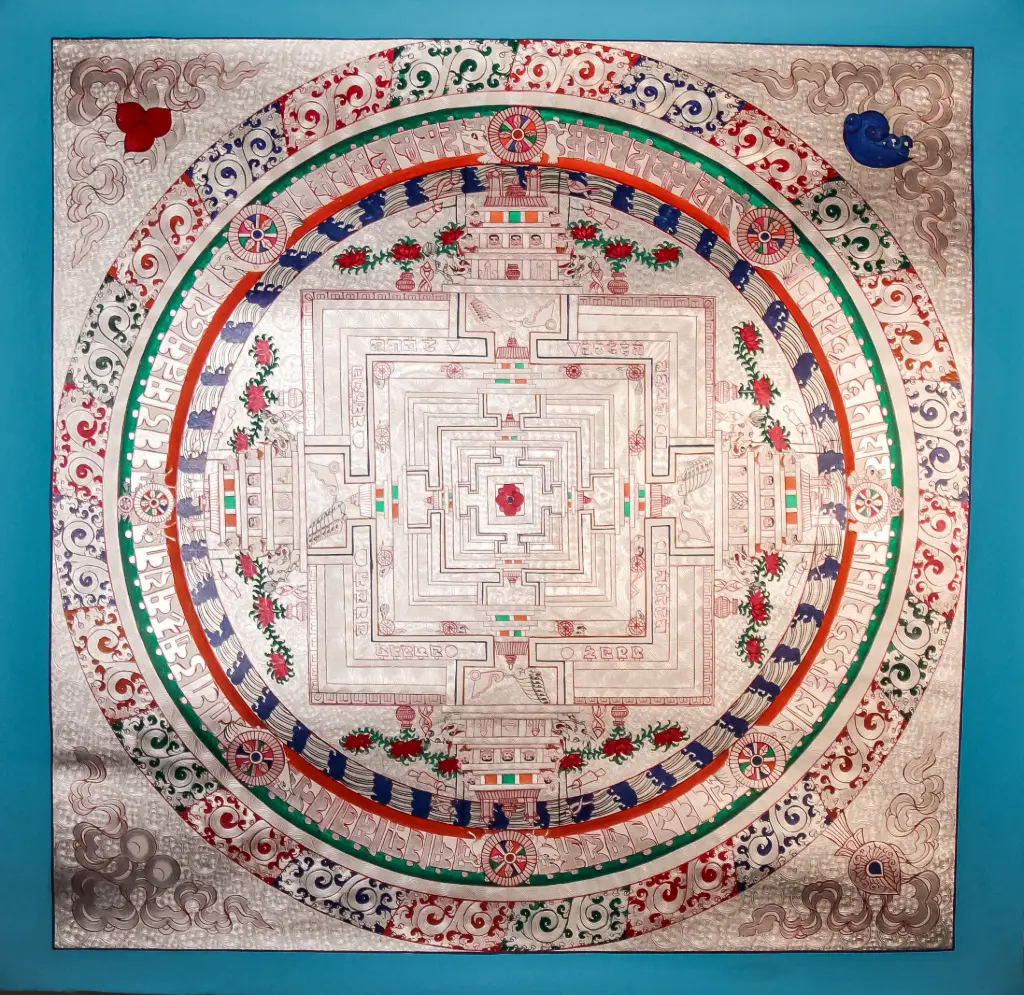 Sacred Story of Silver Kalachakra Mandala
