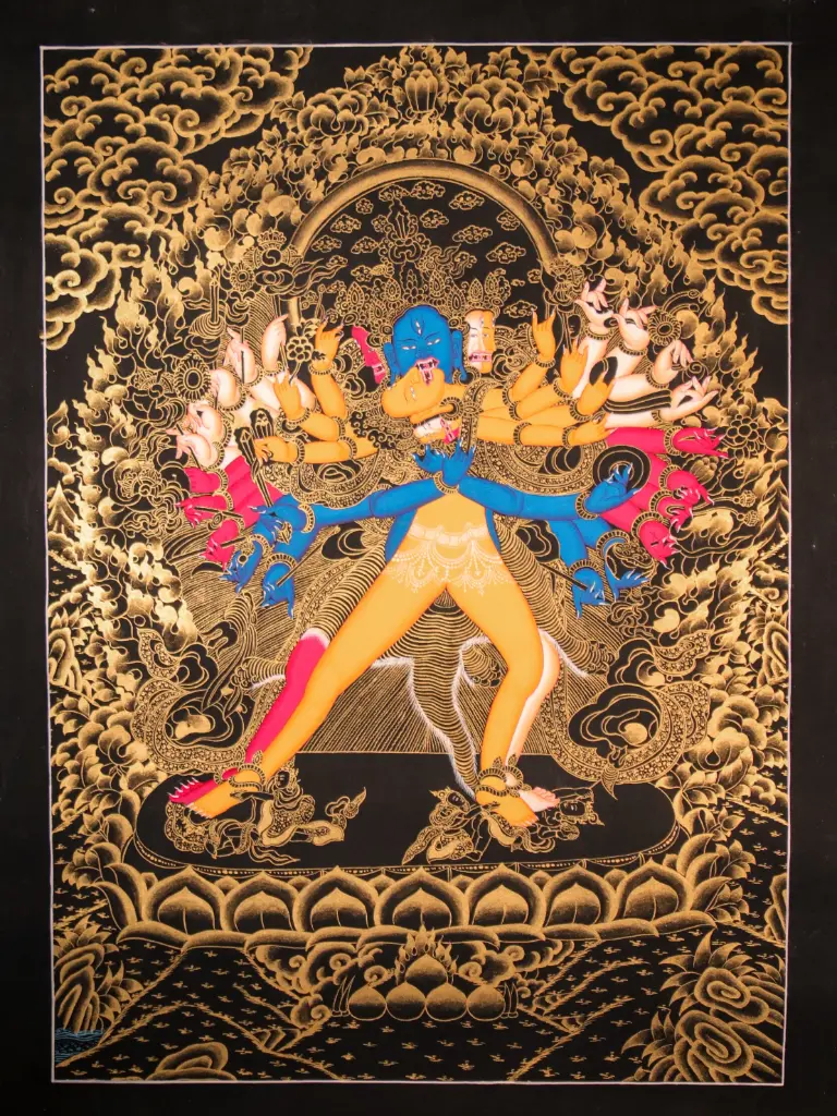 Chakrasambhara Thangka – Nagthang Black Background