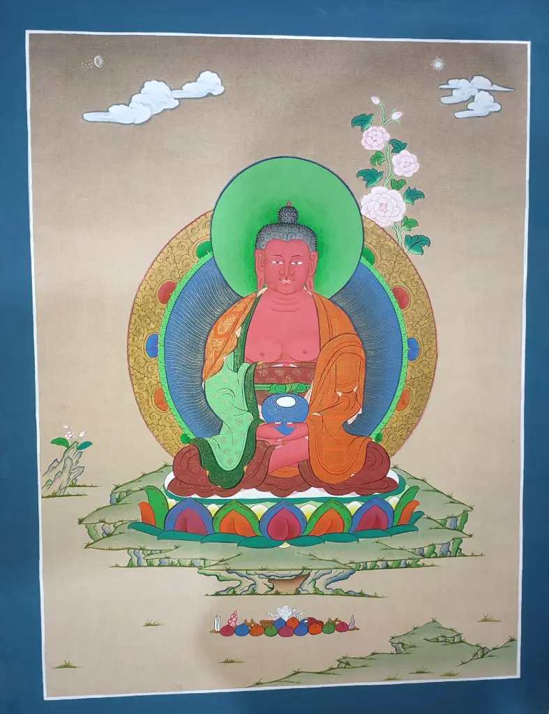 Amitabha Buddha Thangka – Karma Gadri Style