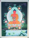Amitabha Buddha Thangka – Nagthang Floral Style – Luminous Pure Land Guide