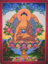Shakyamuni Buddha Thangka – Luminous Tibetan Landscape – Find Your Grounding