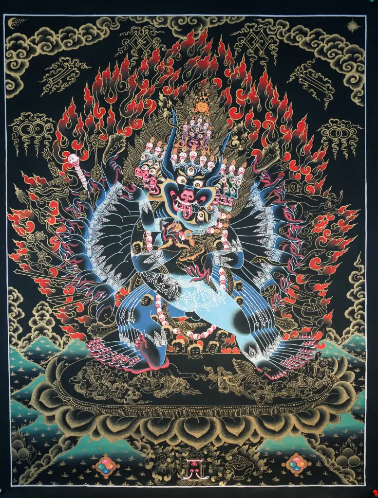 Yamantaka Thangka – Nagthang Gold Style