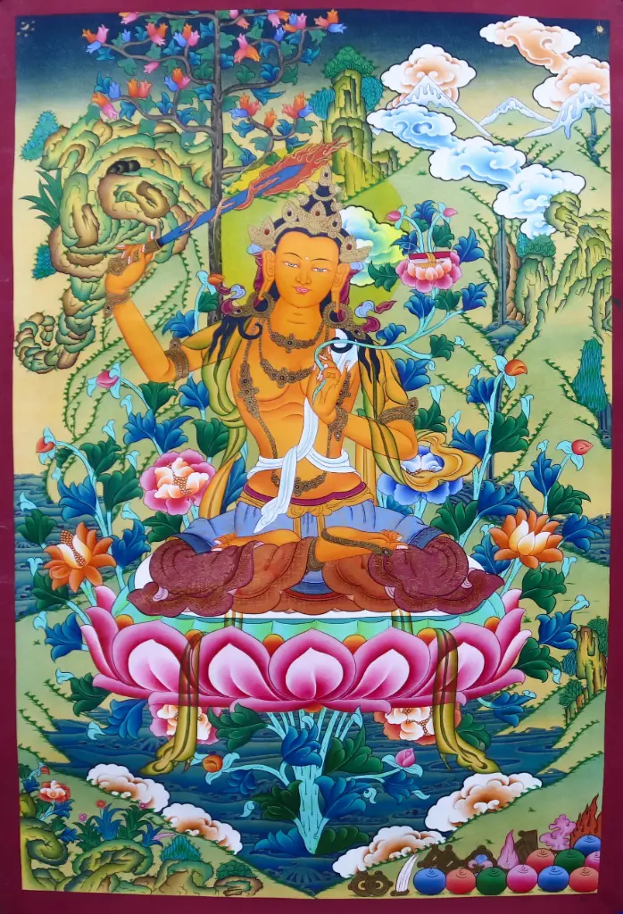 Manjushri Thangka (The Bodhisattva of Wisdom)