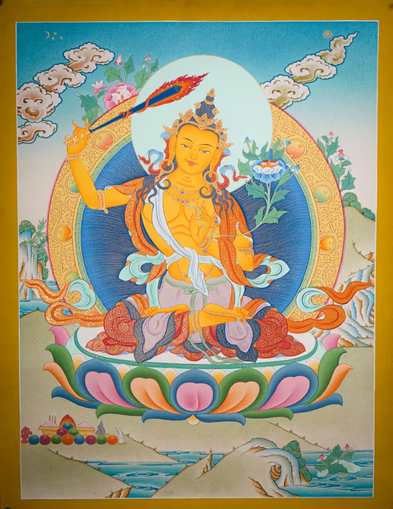Manjushri Thangka – Menri Karma Gadri Fusion
