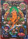 Five Jambhala Thangka (Nagthang Black-Gold Style)
