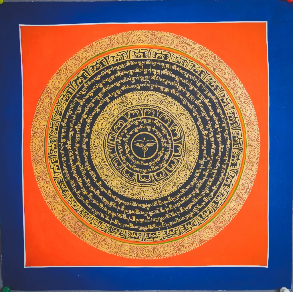 The Orange Buddha Eyes Mandala: Radiant Wisdom