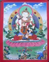 Vajrasattva Shakti Thangka – Karma Gadri Style – Union of Ultimate Purity