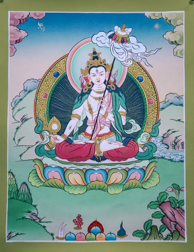Dhukkar (Sitatapatra) Thangka – Karma Gadri Style