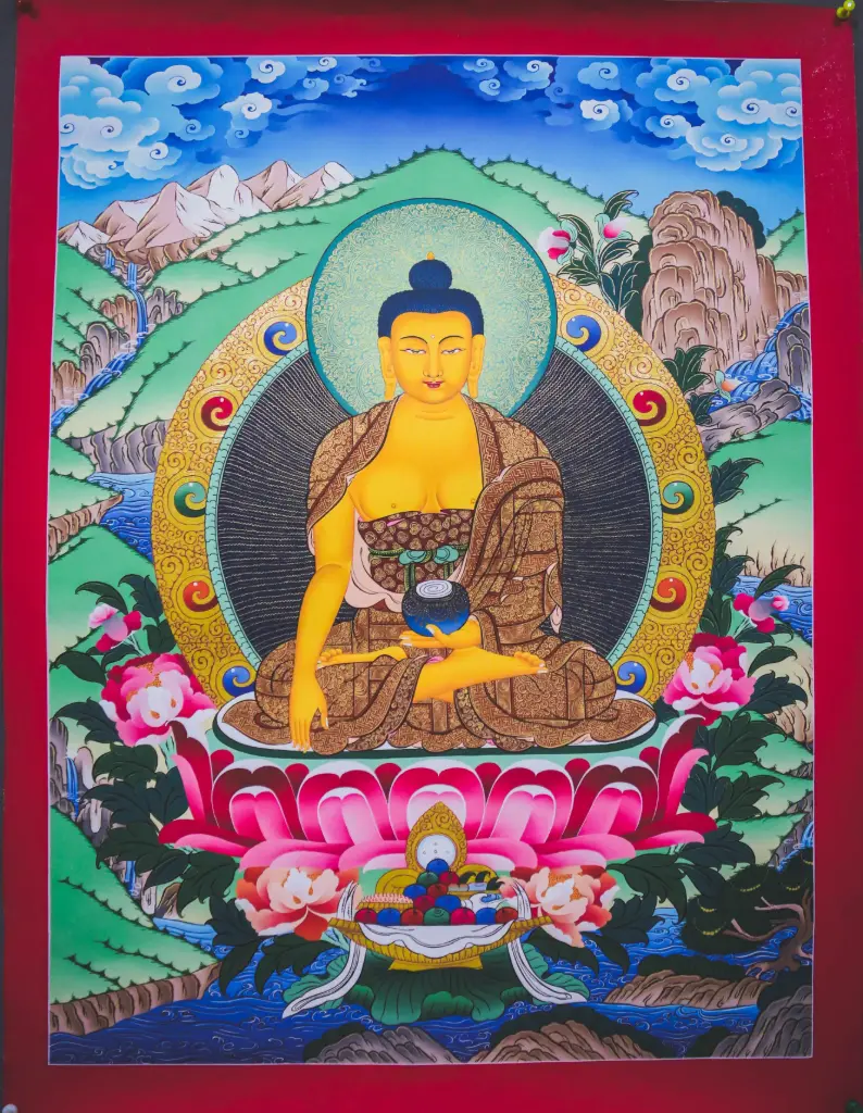 Shakyamuni Buddha Thangka – Earth Witness Assembly