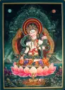 White Tara Thangka – Newari Paubha Masterpiece 