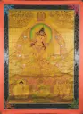 Vajrasattva Thangka – Gold Script Border