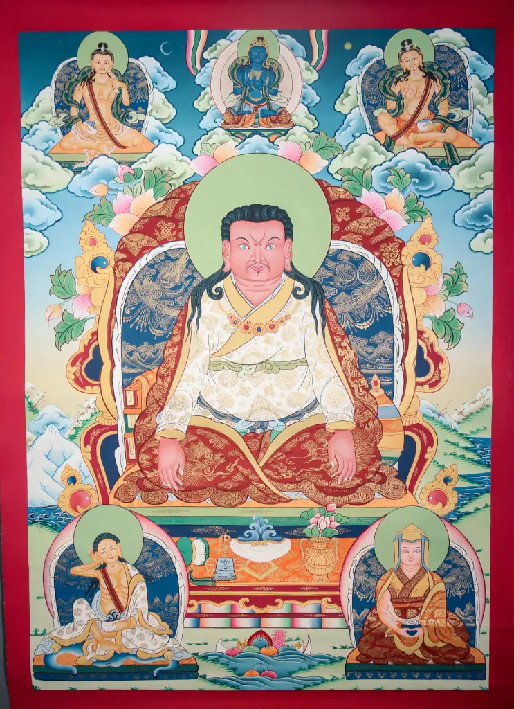 Marpa Lotsawa Thangka – Kagyu Lineage Assembly – The Great Translator