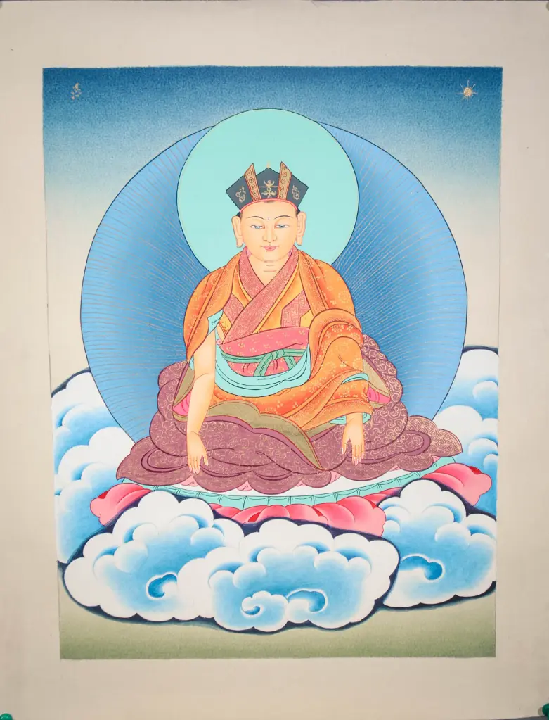 Gyalwa Karmapa Thangka – Karma Gadri Style – The Black Crown Master