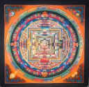 Kalachakra Mandala – Radiant Orange Background 