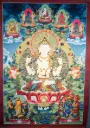 Grand Avalokiteshvara Thangka – Rigsum Gonpo Assembly – The Sanctuary of Compassion