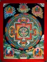 Chenrezig Mandala Thangka – Five Wisdom Buddhas – Palace of Compassion 