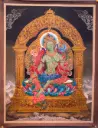 Green Tara Thangka – Luminous Protector