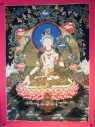 White Tara Thangka – Menri Style Landscape 