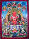 Amitayus Thangka – The Trinity of Longevity – Boundless Life & Vitality