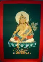 Yellow Jambhala Thangka – Karma Gadri Style – Spacious Abundance